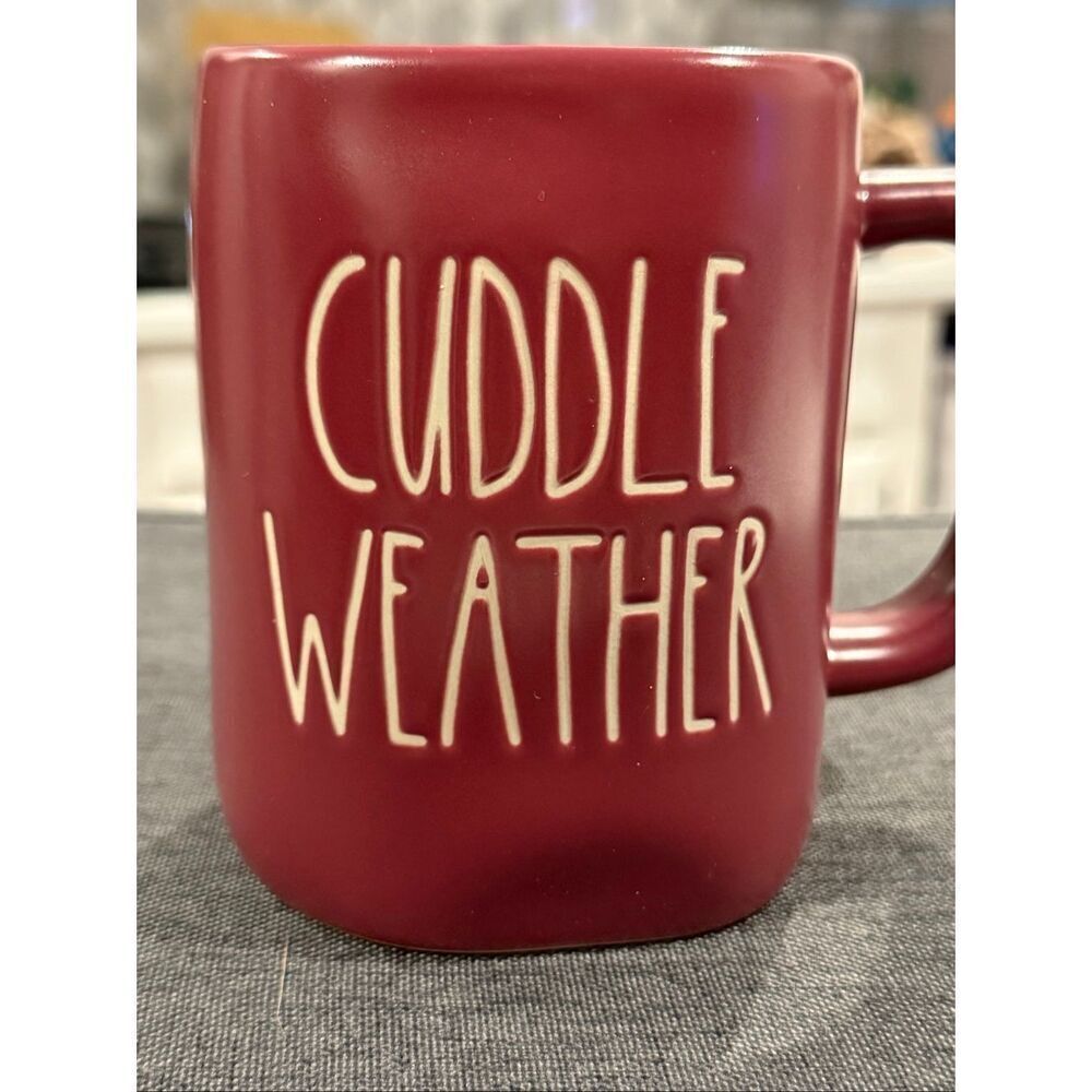 Rae Dunn "Cuddle Weather" Maroon Mug Collection